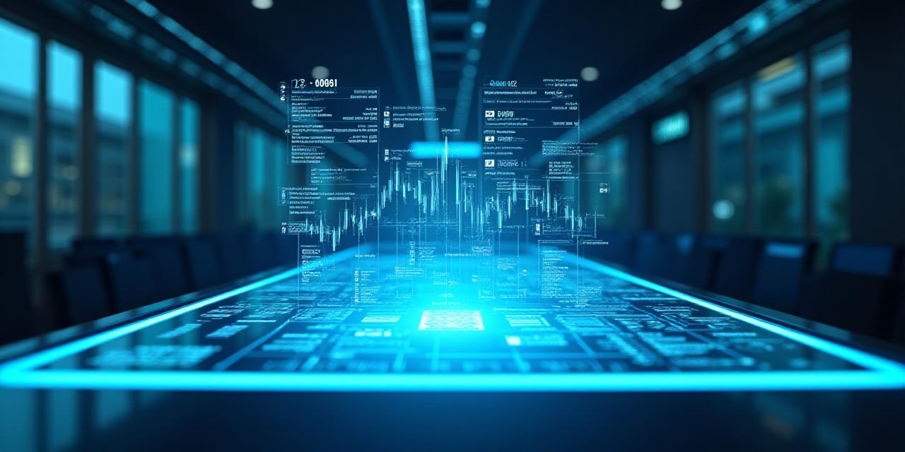 Data analyst reviewing automated financial dashboards on a modern interface